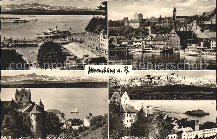 Meersburg Bodensee Hafen Dampfer Altstadt Alpenpanorama