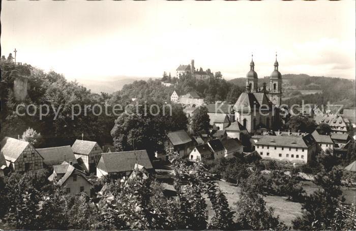 Goessweinstein Burg Wallfahrtskirche Fraenkische Schweiz