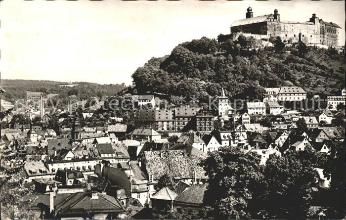 Kulmbach Bayern Blick zur Plassenburg