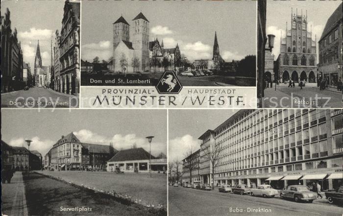 Muenster Westfalen Dom St Lamberti Kirche Rathaus Servatiplatz Buba Direktion Pr