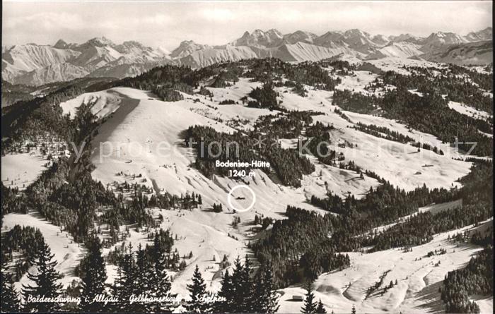 Balderschwang Gelbhansekopf Schelpen Bodensee Huette Wintersportplatz Alpenpanor