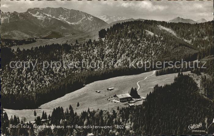 Bad Toelz Blomberghaus mit Benediktenwand Fliegeraufnahme