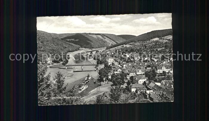 Bad Karlshafen Weser Bruecke Panorama Weserbergland