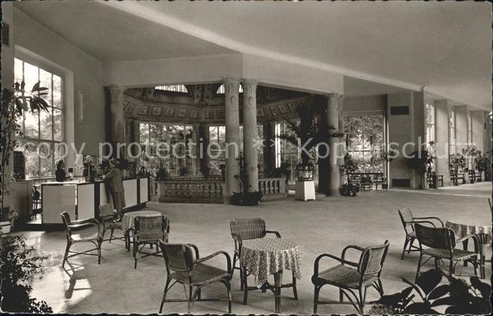 Bad Brueckenau Wandelhalle mit Wasserausgabe Wernarzer Quelle