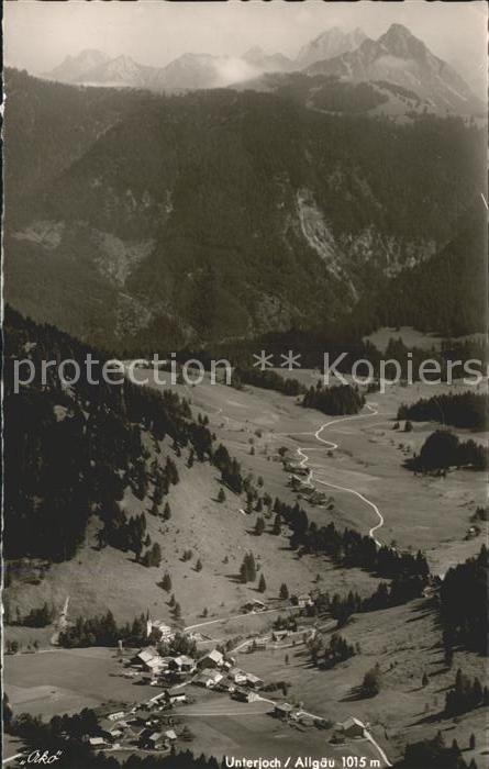 Unterjoch Alpenpanorama Fliegeraufnahme
