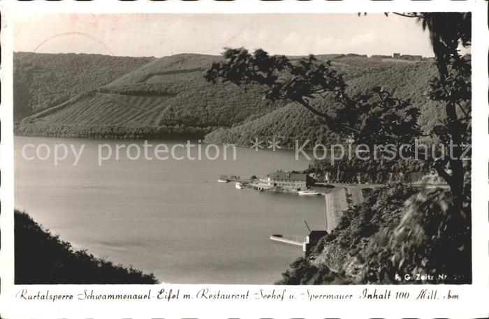 Heimbach Schwammenauel Rurtalsperre Restaurant Seehof Sperrmauer