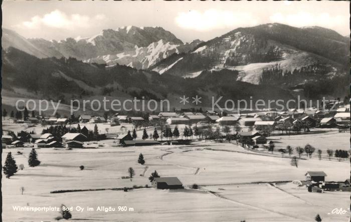 Bad Oy Panorama Wintersportplatz Allgaeu Alpenpanorama