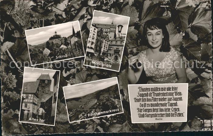 Cochem Mosel Schloss Marktplatz Altes Tor Pinnhammer Kreuz Weingebiet