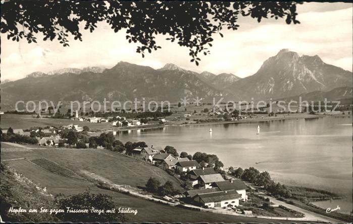 Hopfen See gegen Fuessener Berge mit Saeuling