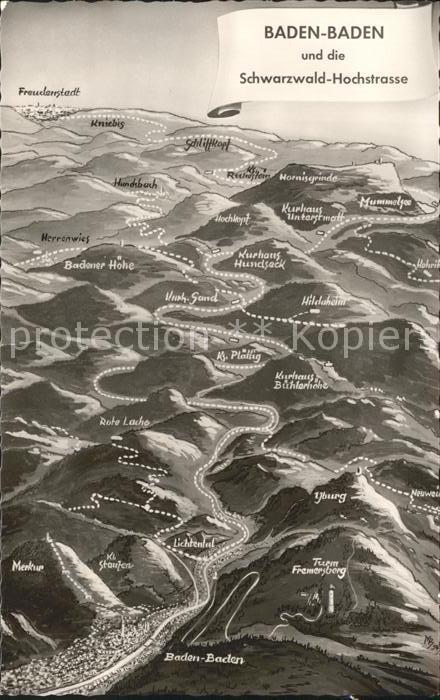 BADEN-BADEN BW und die Schwarzwald Hochstrasse aus der Vogelschau