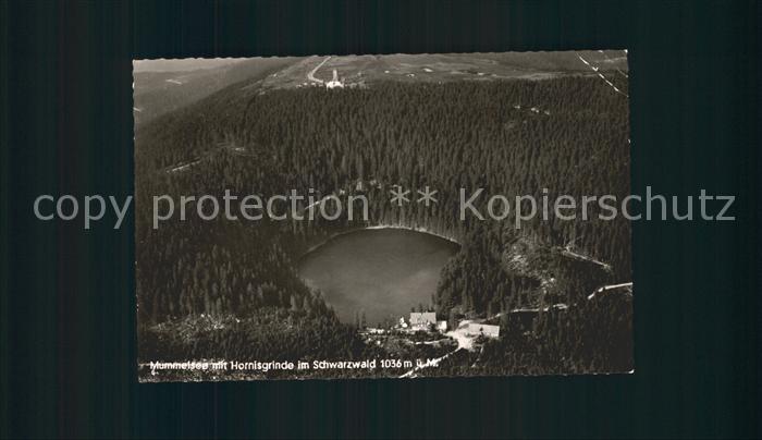 Mummelsee Berghotel mit Hornisgrinde Schwarzwald Fliegeraufnahme