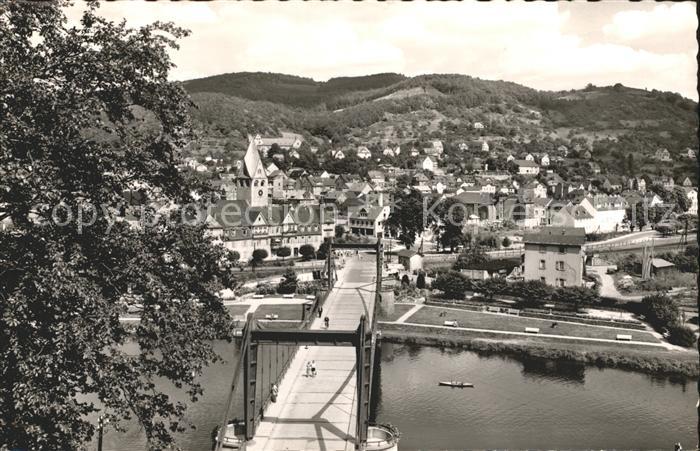 Nassau Lahn Stadtbild mit Lahnbruecke