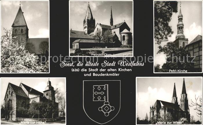 Soest Arnsberg Stadt der alten Kirchen und Baudenkmaeler Wappen