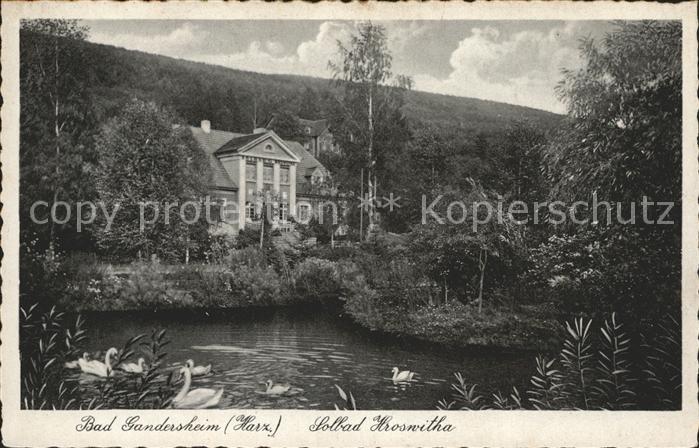 Bad Gandersheim Solbad Hroswitha Schwanenteich