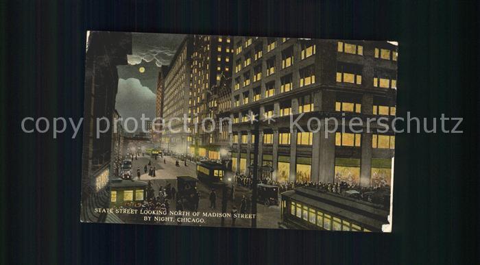 Chicago Illinois State Street looking north of Madison Street