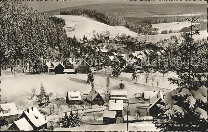 Altenau Harz Blick zum Bruchberg Winterpanorama