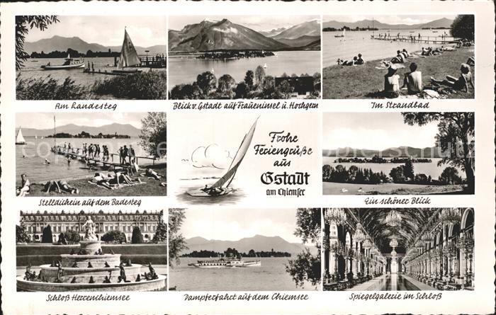 Gstadt Chiemsee Randesteg Fraueninsel Strandbad Spiegelgalerie Schloss Herrenchi