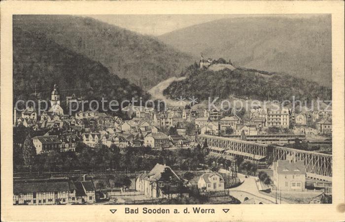 Bad Sooden-Allendorf Ortsansicht mit Kirche Gradierwerk