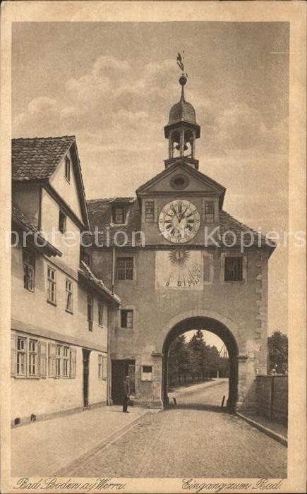 Bad Sooden-Allendorf Eingang zum Bad Altes Tor Kupfertiefdruck