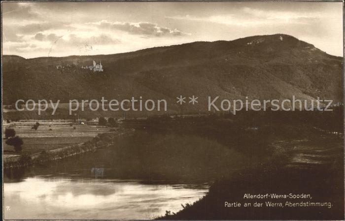 Allendorf Bad Sooden Partie an der Werra Abendstimmung