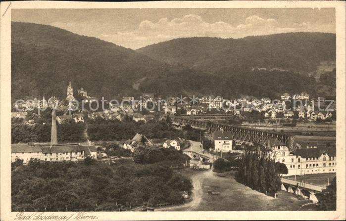 Bad Sooden-Allendorf Ortsansicht mit Gradierwerk Kupfertiefdruck