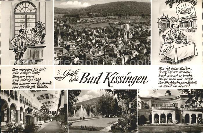 Bad Kissingen Kurstadt Kurhaus Park Diaetkost Karikatur