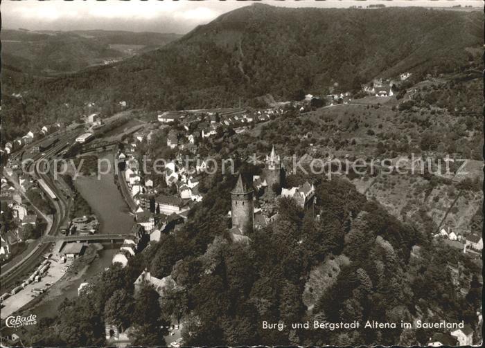 Altena Lenne Burgstadt Bergstadt Sauerland Fliegeraufnahme