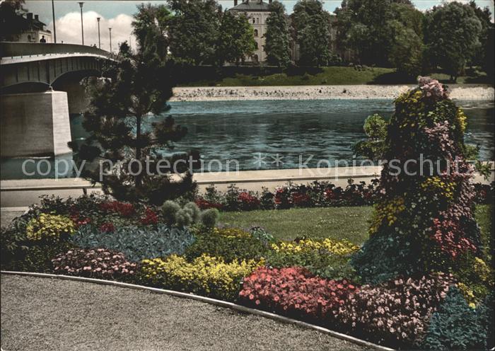 INGOLSTADT  CITY Blumenanlagen an der Donaubruecke