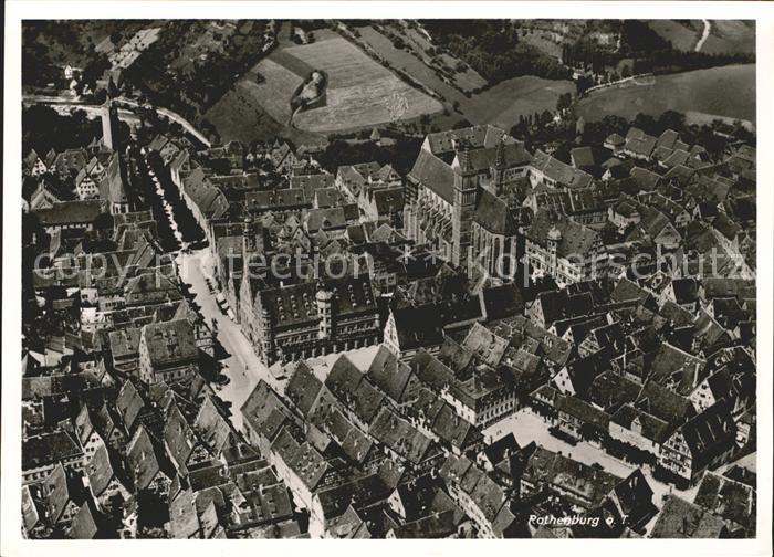 Rothenburg Tauber Innenstadt Fliegeraufnahme