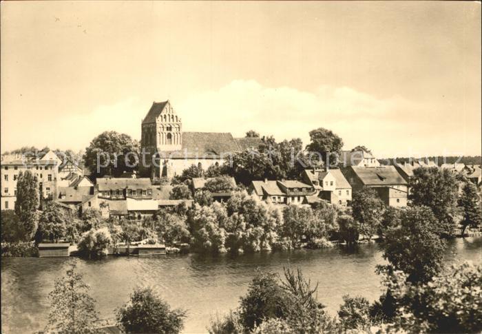 Lychen Ortsansicht mit Kirche Seeufer