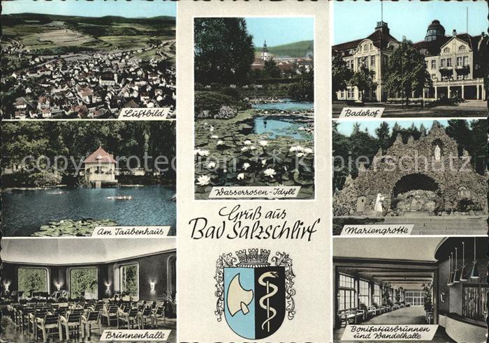 Bad Salzuflen Luftbild Wasserrosen Badehof Mariengrotte Brunnen Wandelhalle Taub