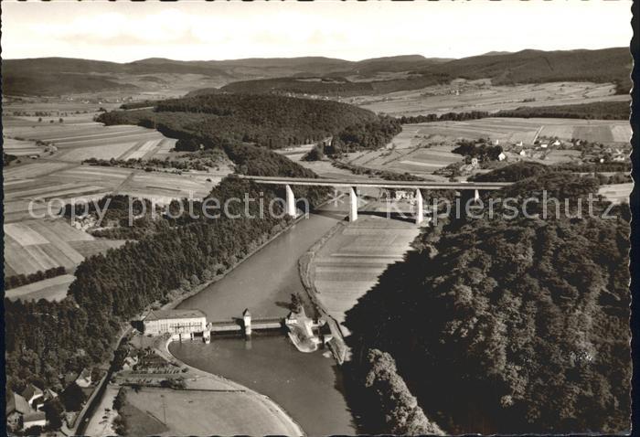 Hedemuenden Blick ins Werratal Luftkurort Fliegeraufnahme