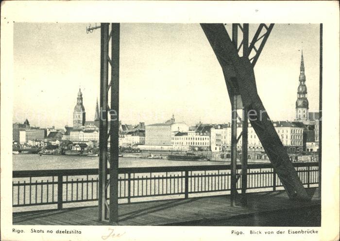 Riga Lettland Skats no dzelzstilta Blick von der Eisenbruecke