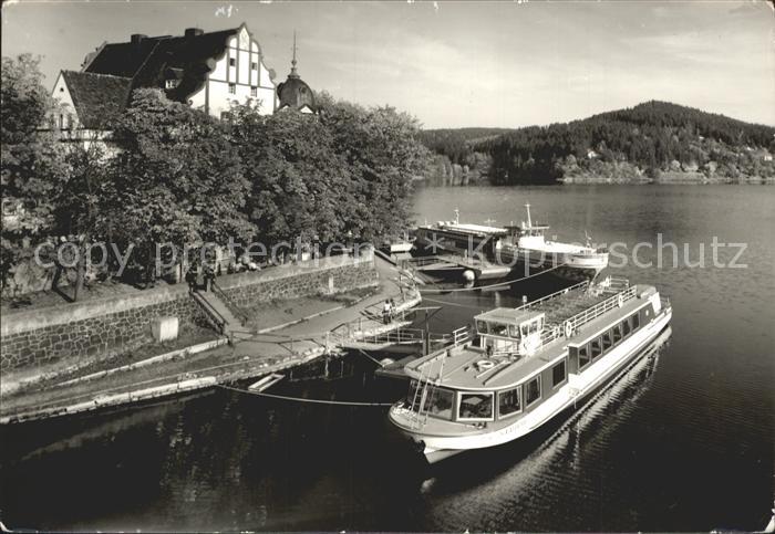 Saalburg Saale Schiffahrt am HO Hotel Kranich Handabzug
