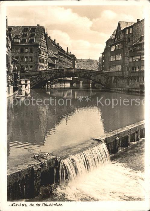 NueRNBERG  CITY Partie an der Fleischbruecke Pegnitz
