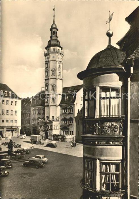 Gera Apothekenerker mit Blick nach dem Rathaus
