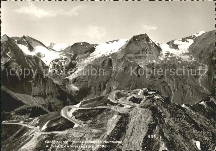 Grossglockner Hochalpenstrasse Auffahrt Edeweisspitze Hohe Tauern
