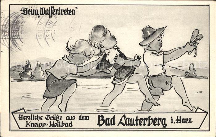 Bad Lauterberg Beim Wassertreten Karikatur