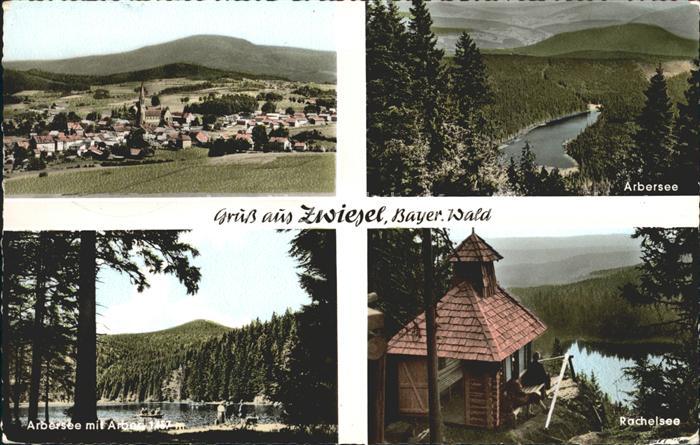 Zwiesel Niederbayern Totalansicht Arbersee mit Arber Rachelsee