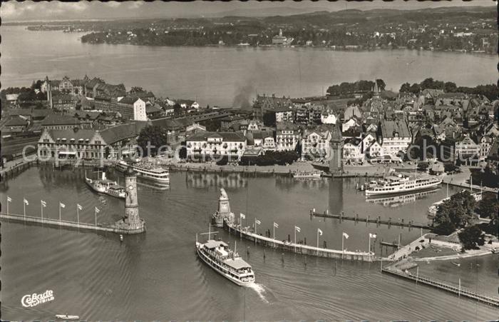 Lindau Bodensee Hafen Fliegeraufnahme