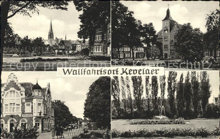 Kevelaer Wallfahrtskirche Ortsblick Park Fontaene
