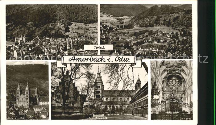 Amorbach Miltenberg Panorama Abteikirche Schlossmuehle Kirchen Inneres