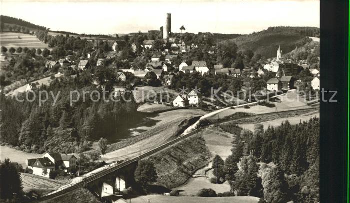 Lobenstein Thueringen Bad Blick vom Geyersberg