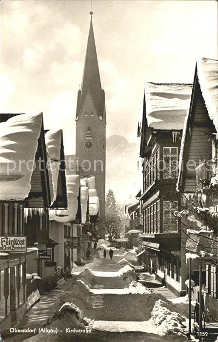 Oberstdorf Kirchstrasse Kirche im Winter