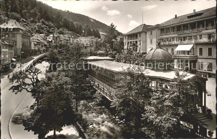 Wildbad Schwarzwald Olgastrasse und alte Trinkhalle Schwarzwald