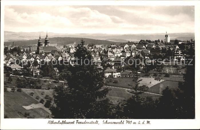 FREUDENSTADT BW Stadtbild mit Kirche Hoehenluftkurort Schwarzwald