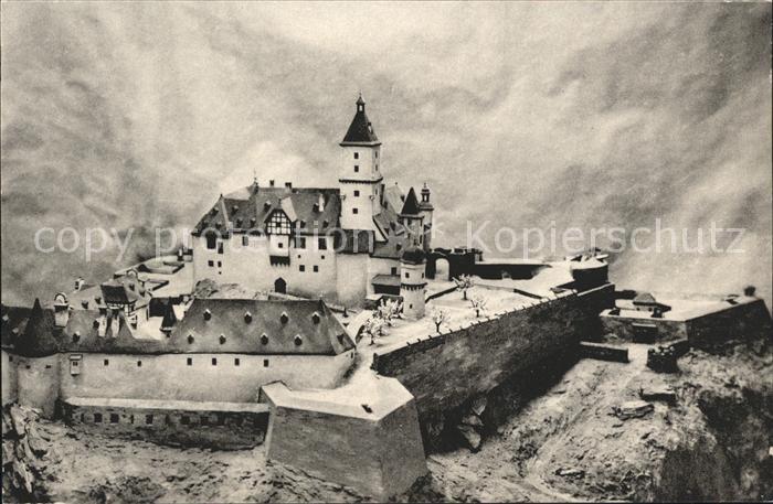 Koenigstein Taunus Modell der Festung Koenigstein vor Zerstoerung 1796 Stadtmuse