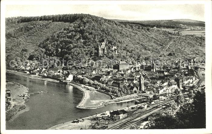 Wertheim Main mit Taubermuendung in den Main