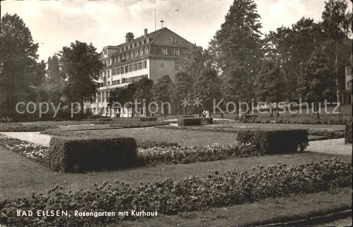 Bad Eilsen Rosengarten mit Kurhaus