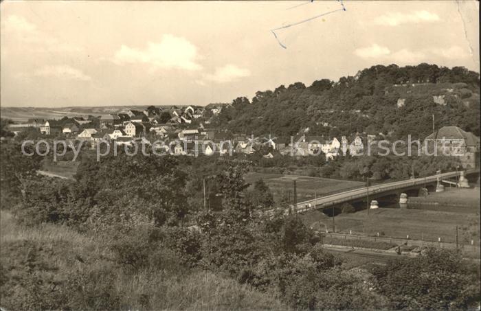 Nebra Unstrut Stadtbild mit Bruecke